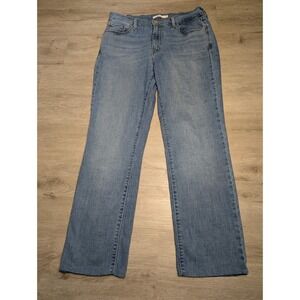 Levi's Women's 505 Straight Blue Denim Size 31"W x 27" L 12 5 Pocket Logo Jeans